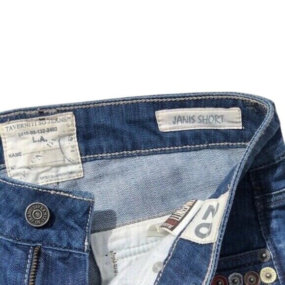 Taverniti So Denim Embellished Jeans Shorts 26 festival HTF Rare 30/3" inseam - Picture 11 of 12